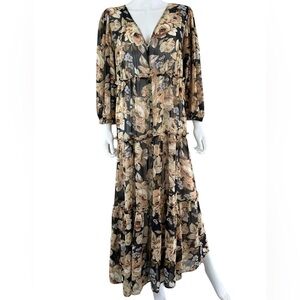 Saltwater Luxe NWT Brown Floral Deklan Maxi Dress Size XL M0516